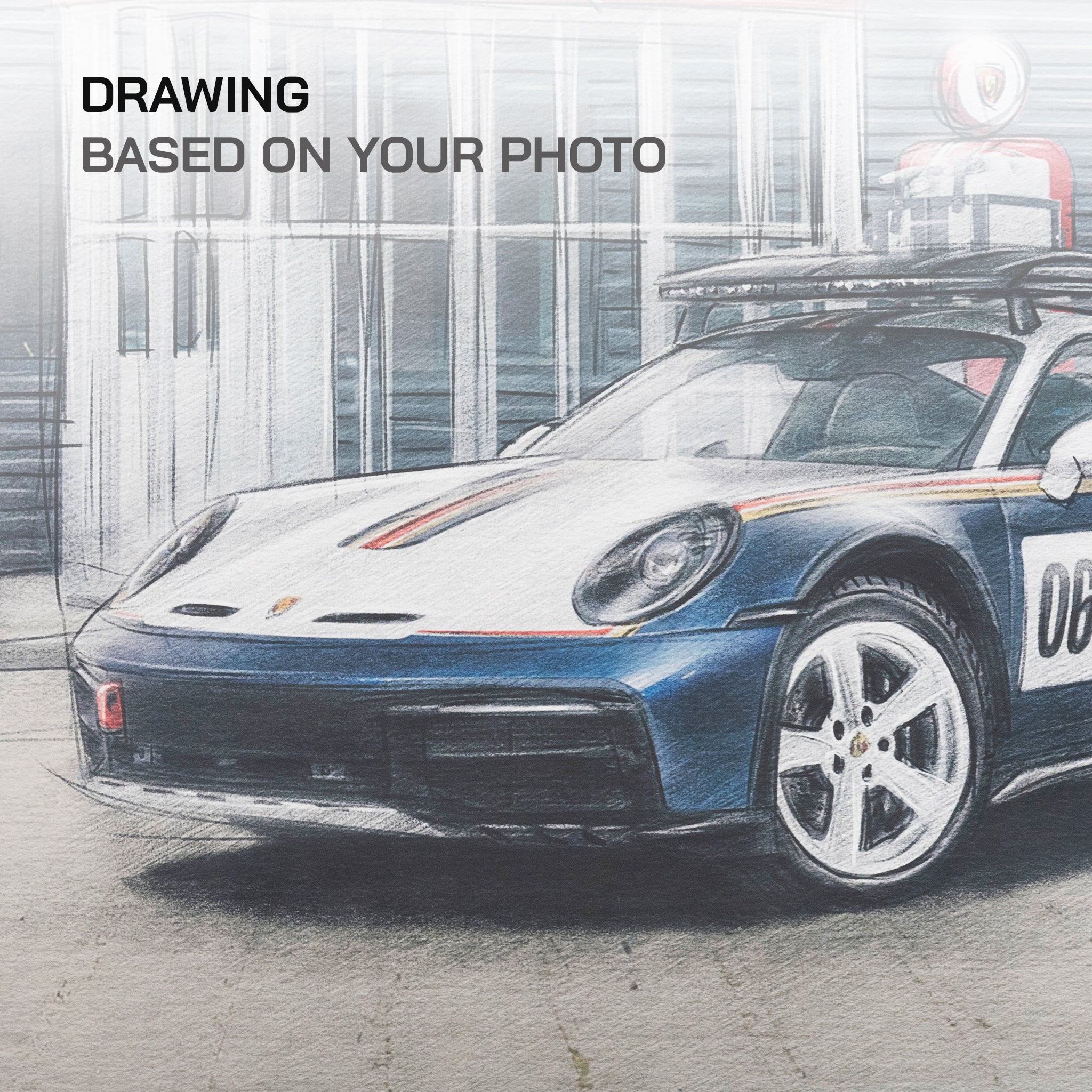 Gepersonaliseerd kunstwerk Porsche Centrum Gelderland Cars & Coffee