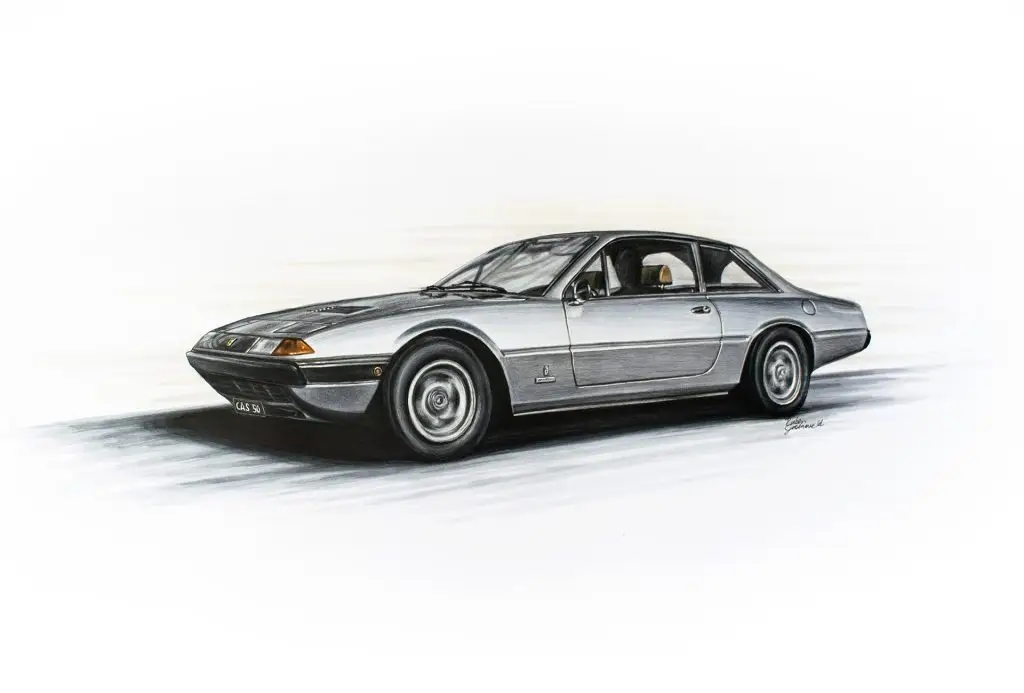 Ferrari 365 4+4 artwork