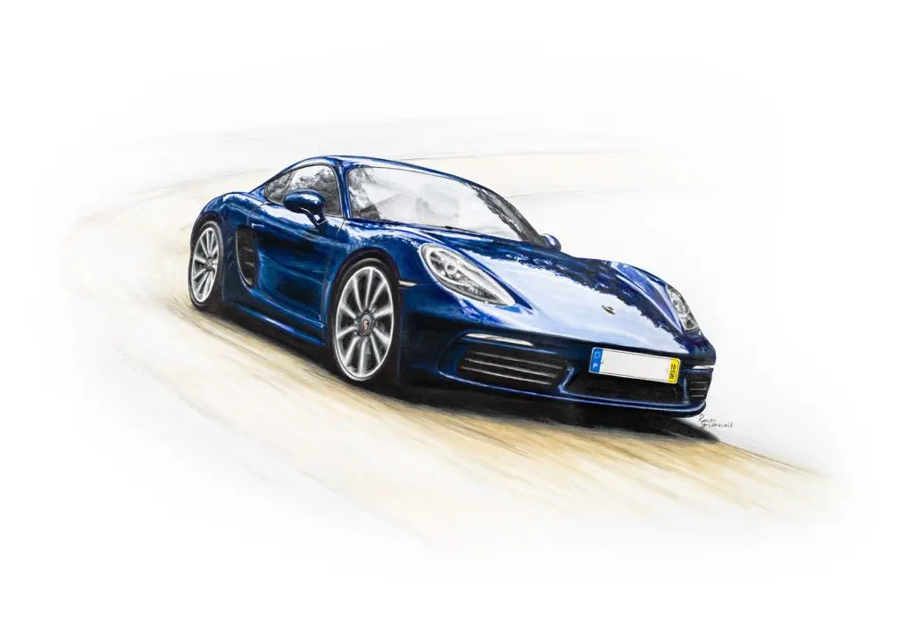 Porsche 718 Cayman artwork