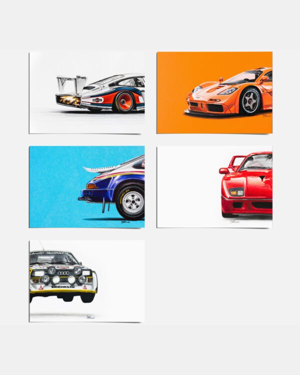 Limited Edition "Iconic Rides" postcards set