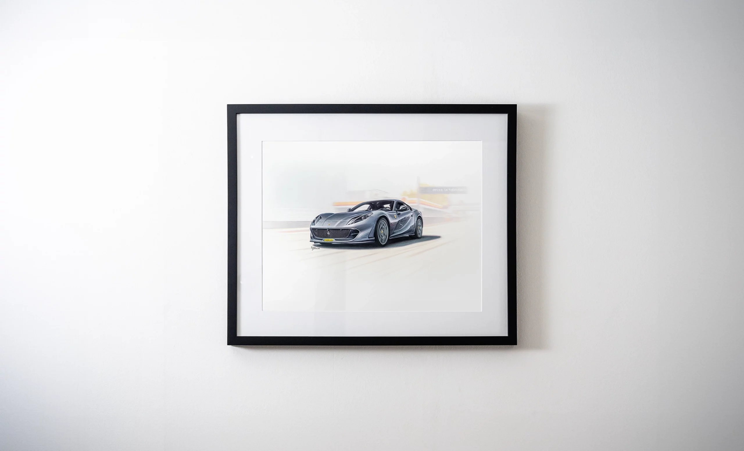 Ferrari 812 Superfast framed artwork
