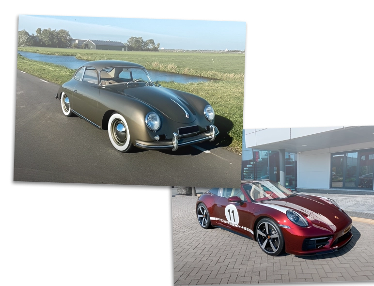 Photos of Porsche 356 and 992